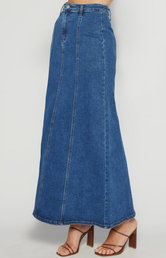 Denim Maxi Skirt