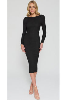  ﻿Layla Midi Dress - Black