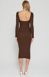 Layla Midi Dress - Chocolate