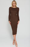 Layla Midi Dress - Chocolate