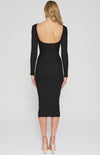 ﻿Layla Midi Dress - Black