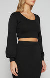 Textured Knit Top - Black