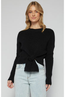  Tie front knit - Black