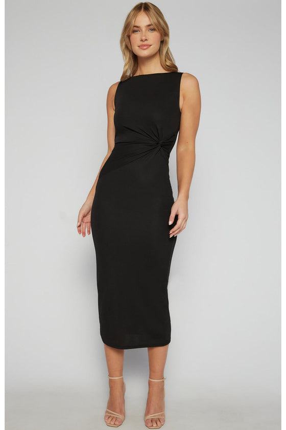 Jersey Knot Dress - Black